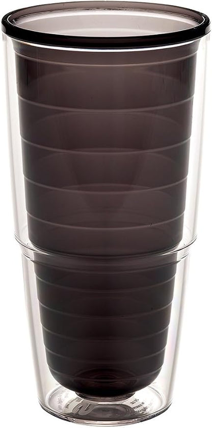 Tervis Clear & Colorful Tabletop Made in USA Double Walled Insulated Tumbler Travel Cup Keeps Drinks Cold & Hot, 24oz, Quartz - Image 2