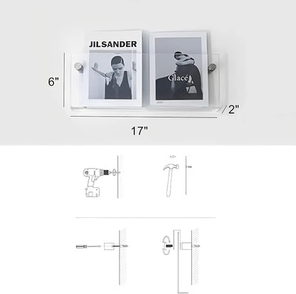 2-Pack Acrylic Magazine Holder Vinyl Records Holder, Display Floating - Image 5