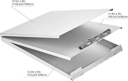 Amazon Basics Aluminum Form Holder Storage Clipboard, 12.5" x 9" Silver - Image 2