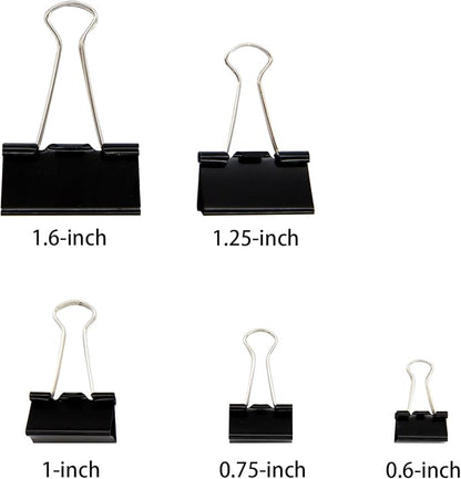 DSTELIN Binder Clips Paper Clamps Assorted Sizes 150 Count, X Small and Micro - Image 2