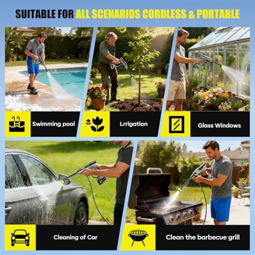 YKYI Cordless Pressure Washer, 1200 PSI Portable Handheld Power Washer - Image 4