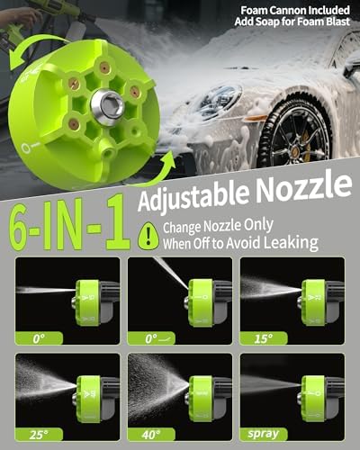 Cordless Portable Washer; 1480 PSI Battery Powered Power Washer - Image 3