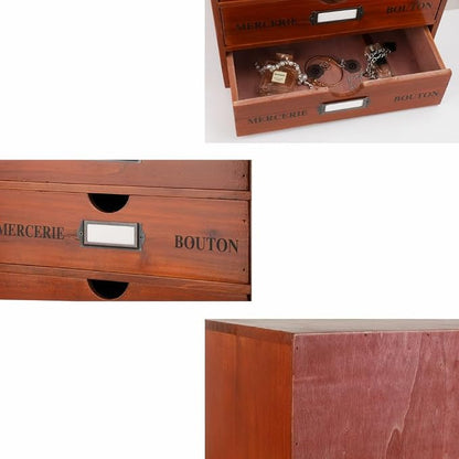 Wooden Storage Box Rustic Desktop Organizer - Image 7