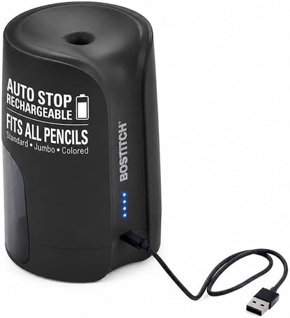 Bostitch Portable Rechargeable Battery Vertical Pencil Sharpener Helical Blade by BostitchOfficeProducts