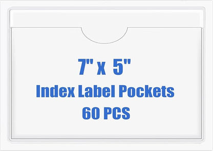 Origin-Joy 60 PCS Self Adhesive Index Card Pockets by Origin-Joy