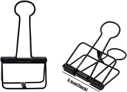 Extra Large Binder Clips 2 Inch, Clamps Black - Image 3