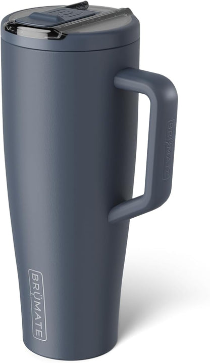 BrüMate Era Flip 40oz Tumbler with 100% Leakproof Covered Straw Lid | Hygienic Covered Straw | Insulated Stainless Steel Water Bottle with Handle | Cup Holder Friendly | BPA-Free (Nightfall Blue) - Image 2