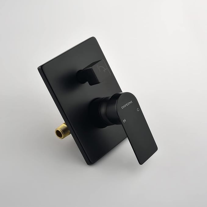 Wall Mount Waterfall Bathtub Faucets with Sprayer Tub Filler Faucet Tub Shower Faucet Set with Rough-in Valve Trim Kit Matte Black - Image 9