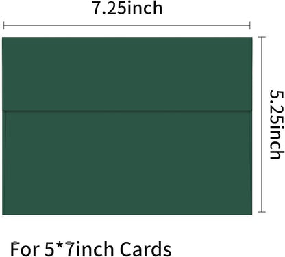 100 Packs Green 5x7 Envelopes, A7 Envelopes - Image 2