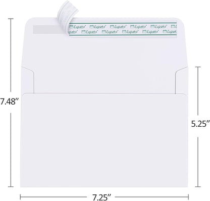 Eupako 5x7 Envelopes Self Seal 250 Pack, Kraft Paper Envelope - Image 2