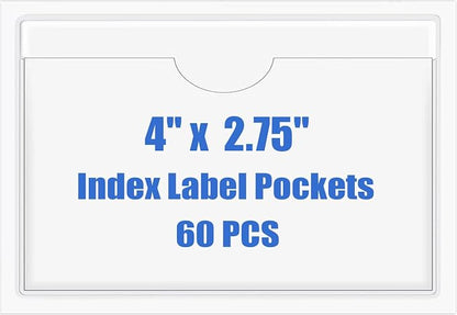 Origin-Joy 60 PCS Self Adhesive Index Card Pockets by Origin-Joy