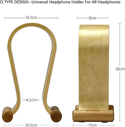 SAMDI Leather Headphone Stand Headset Stand Headphone Holder Universal Gaming - Image 4
