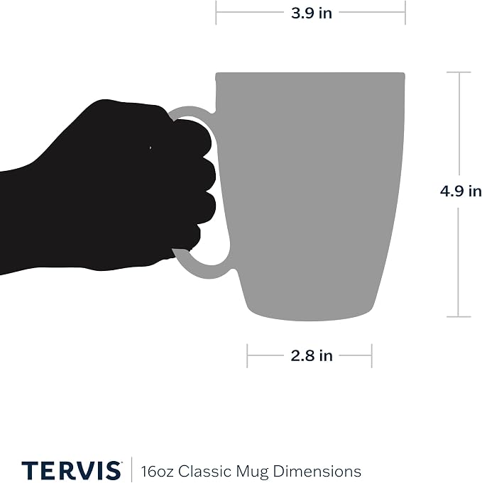 Tervis Clear & Colorful Tabletop Made in USA Double Walled Insulated Tumbler Travel Cup Keeps Drinks Cold & Hot, 16oz Mug, River Rock - Image 4