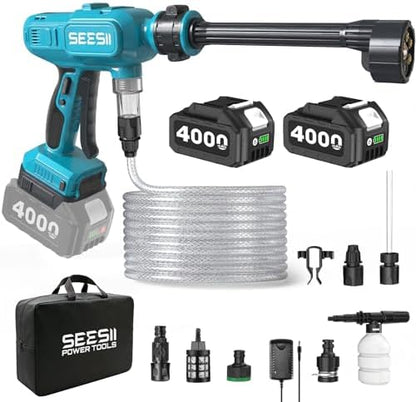 SEESII Cordless Pressure Washer 1500PSI, Portable Power Washer by SEESII