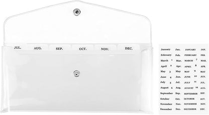 NatSumeBasics 6-Tab Clear Cash Envelope Stuffing Wallet by NatSumeBasics