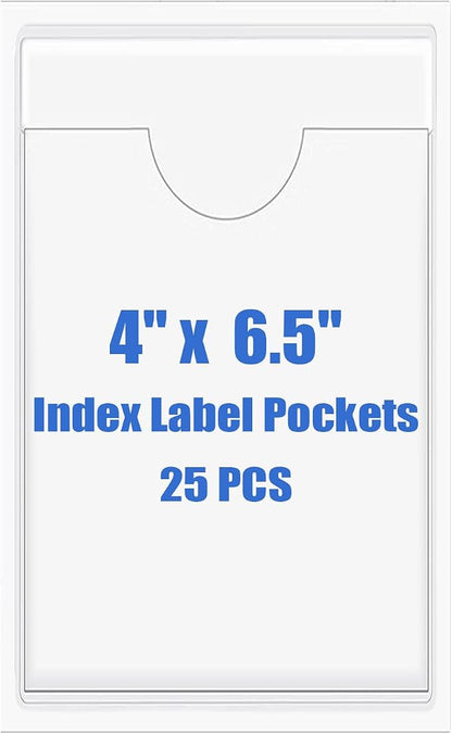 Origin-Joy 25 PCS Self-Adhesive Index Label Pockets by Origin-Joy