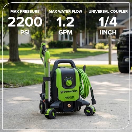 Greenworks 2200 PSI (1.2 GPM Max) Electric Pressure Washer - Image 3
