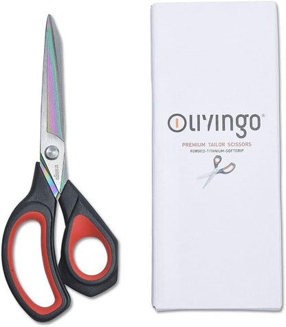 LIVINGO Premium Tailor Scissors Heavy Duty Multi-Purpose Titanium Coating - Image 8