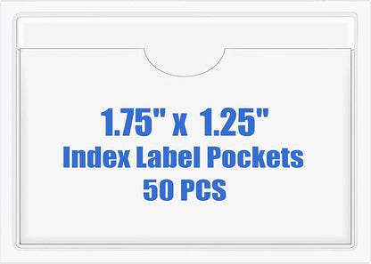 Origin-Joy 50 PCS Self-Adhesive Index Label Pockets by Origin-Joy