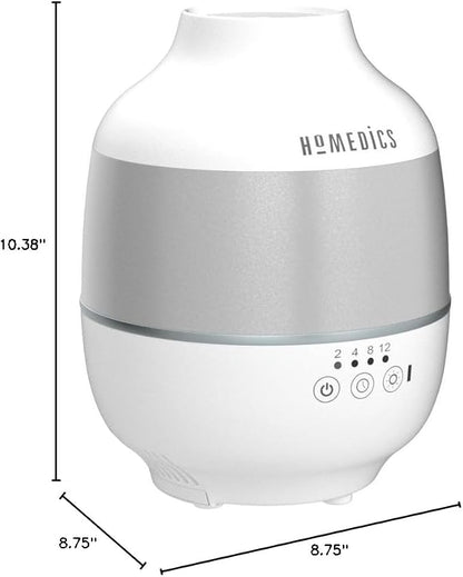Homedics TotalComfort Humidifier – Large Air Humidifiers for Bedroom, Plants, Office – Cool Mist, Essential Oil Pads and Built-In Timer, 7-Color Night-Light, 2 Mist Settings, White - Image 9