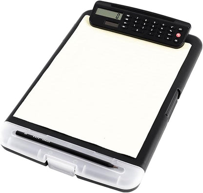 Clipboard with Storage and Calculator, 9.84x14.37in File Folder Plastics - Image 5