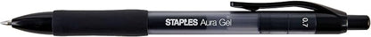STAPLES Retractable Gel Pens, Medium Point 0.7mm, 36 Pack – Aura Smooth‑Writing - Image 3