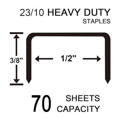 Rayson Heavy Duty Staples, Enhanced 3/8" Leg Length, 1/2" Width, 70 Sheets - Image 2