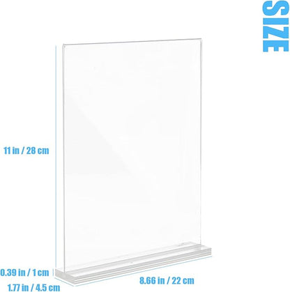 Lechay 8.5 x 11 inches Clear Table Menu Display Stand Desktop Display Stand - Image 2