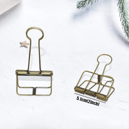Extra Large Binder Clips 2 Inch, Big Paper Clamps Bronze - Image 3