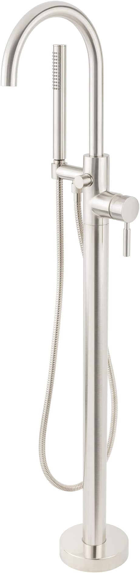 Miseno MTF15 Mia Floor Mounted Tub Filler - Includes Hand Shower - Brushed Nickel by Miseno