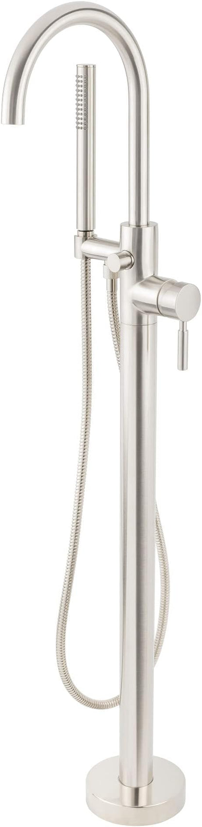 Miseno MTF15 Mia Floor Mounted Tub Filler - Includes Hand Shower - Brushed Nickel by Miseno