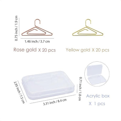 OWLFAVO 40pcs Hanger Shape Paper Clips - Image 2