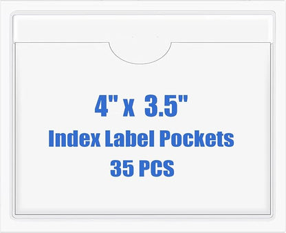 Origin-Joy 35 PCS Self Adhesive Index Card Pockets by Origin-Joy