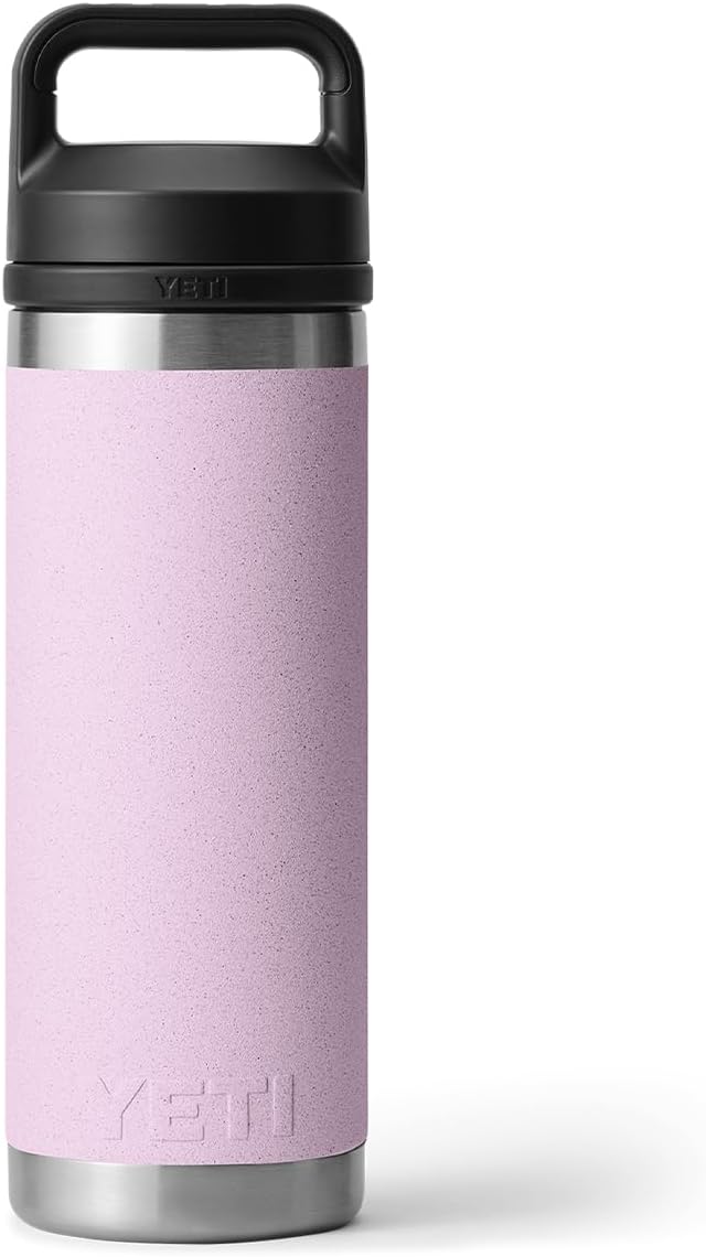 YETI Rambler 18 oz Bottle, Vacuum Insulated, Leakproof, Stainless Steel with Chug Cap, Cherry Blossom - Image 5