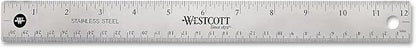 Westcott 10415 Stainless Metal Ruler by Westcott