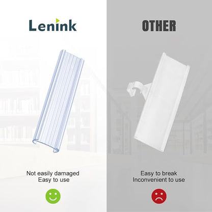 Lenink 20Pcs Wire Shelf Label Holders, Plastic Wire Rack Label Holder Compatible - Image 5