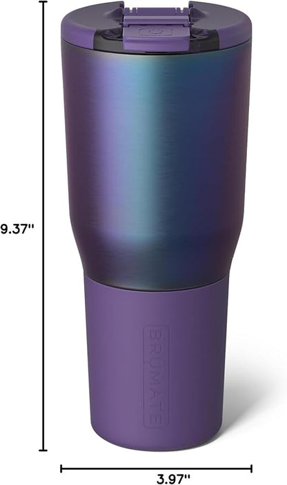 BrüMate Nav 35oz 100% Leak Proof Insulated Travel Tumbler with Magnetic BevLock™ Lid - Double Wall Cup-Holder Friendly Stainless Steel Mug (Dark Aura) - Image 7