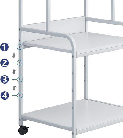 Arbuxzuy Printer Stand with Storage Shelf, 3 Tier Printer Cart with Wheels - Image 5