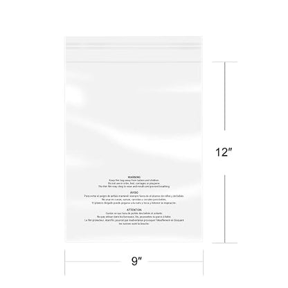iMailer - 100 Count - 9" x 12" Clear Plastic Poly Bags - Image 2