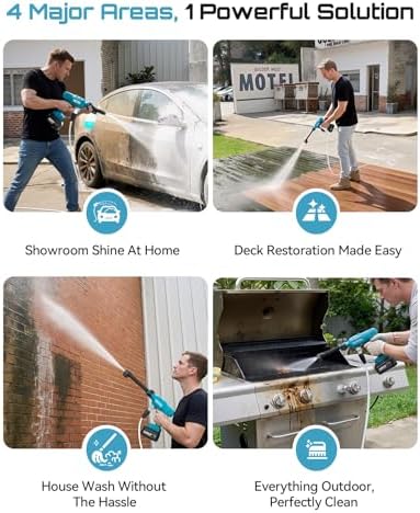 SEESII Cordless Pressure Washer 1500PSI, Portable Power Washer - Image 6