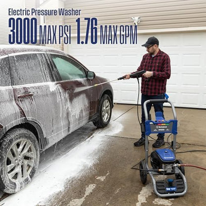 Westinghouse WPX3000e Electric Pressure Washer, 3000 Max PSI and 1.76 Max GPM, Induction Motor, Onboard Soap Tank, Spray Gun and Wand, 5 Nozzle Set, for Cars/Fences/Driveways/Homes/Patios/Furniture - Image 2