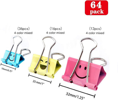【64pack】 Binder Clips, Limque Paper Clips, Paper Clamps - Image 2