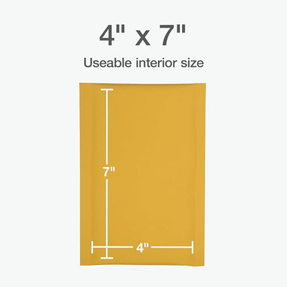 Quality Park Bubble Mailers, 4 x 8 Shipping Envelopes, Small Kraft Padded - Image 5