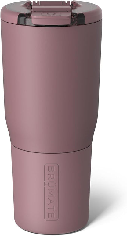 BrüMate Nav 25oz 100% Leak Proof Insulated Travel Tumbler with Magnetic BevLock™ Lid - Double Wall Cup-Holder Friendly Stainless Steel Mug (Rose Taupe) by Br%C3%BCMate