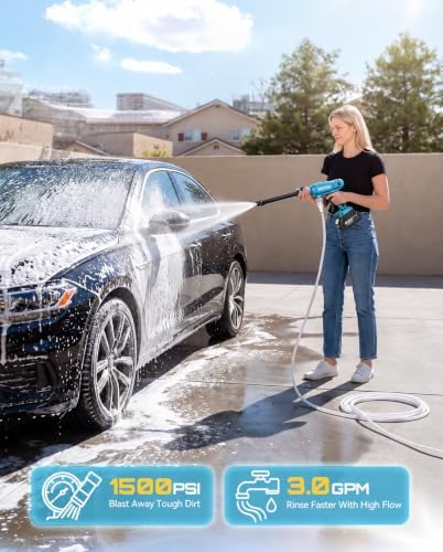 SEESII Cordless Pressure Washer 1500PSI, Portable Power Washer - Image 2