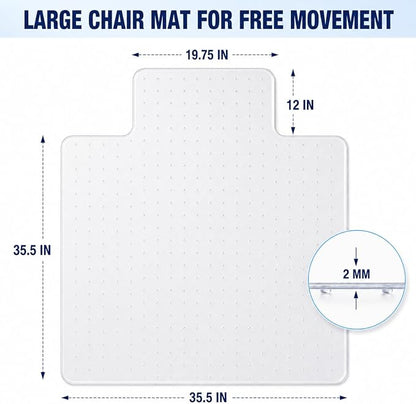 Chair Mat for Carpet- Low Pile Carpet Protector for Office Gaming Computer Desk - Image 7