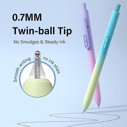0.7mm Gel Pens Black Ink, 8 Pack Retractable Pens - Image 3