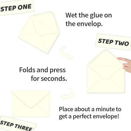 A7 Envelopes 100 Pack Envelopes 5x7 V-shaped Flap, Suitable - Image 3