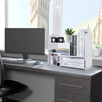 YGYQZ Adjustable PVC Desktop Organizer Storage Rack - Image 5