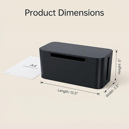 Eichzer Cable Management Box, Premium Cord Organizer Box to Hide Surge - Image 3